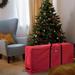 The Holiday Aisle® 64.9" H X 29.9" W X 14.9" D Christmas Tree Storage in Red | 64.9 H x 29.9 W x 14.9 D in | Wayfair