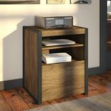 17 Stories Rauli Printer Stand 1-Drawer Vertical Filing Cabinet Wood in Brown | 30 H x 24.01 W x 21.02 D in | Wayfair