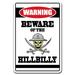 Trinx Beechmoor Beware of the Hillbilly Warning Sign Metal | 7 H x 10 W x 0.1 D in | Wayfair 41B3B830918C4FE48EAF174EA7EDDB60