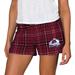 Women's Concepts Sport Burgundy/Black Colorado Avalanche Ultimate Flannel Shorts