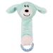Blue Moo-Born' Plush and Rubber Squeaking Newborn Teething Cat and Dog Toy, Small