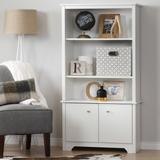 South Shore Vito 3-Shelf Bookcase with Doors