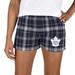 Women's Concepts Sport Navy/Gray Toronto Maple Leafs Ultimate Flannel Shorts