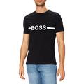 BOSS Mens T-Shirt RN Slim Fit Slim-fit T-Shirt in UPF 50+ Cotton with Logo Black