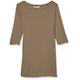 Michael Stars Women's Majorie 1x1 Slub Elbow Sleeve Boat Neck Tee T-Shirt, Olive, One Size