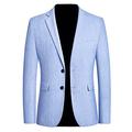 Lars Amadeus Men's Blazer Slim Fit Casual Sport Coat Two Button Formal Business Suit Jacket Blue 42