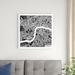 Red Barrel Studio® London Map Black by Laura Marshall - Wrapped Canvas Photograph Canvas in Black/White | 30 H x 30 W x 1.25 D in | Wayfair