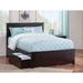 Nantucket Full Platform Bed with 2 Drawers in Espresso