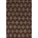 Natural Dye Brown Kilim Oriental Wool Area Rug Hand-woven Foyer Carpet - 5'0" x 6'10"