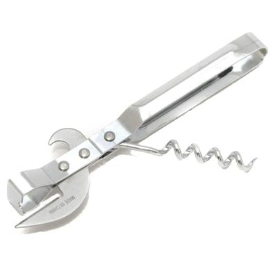 Chef Craft 3-in-1 Durable Metal Can Opener, Cork Screw and Bottle Opener