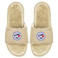 Men's ISlide Tan Toronto Blue Jays Dune Faux Fur Slide Sandals