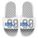Men's ISlide Aaron Donald White NFLPA Number Fan Slide Sandals
