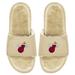 "Men's ISlide Tan Miami Heat Dune Faux Fur Slide Sandals"