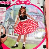Disney Costumes | Disney Minnie Mouse Costume Sz Small | Color: Black/Red | Size: 4-6x