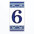 QEP Kantu 4" H Reflective Ceramic House Number Ceramic in Blue | 4 H x 2 W x 0.31 D in | Wayfair 2113017