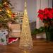The Holiday Aisle® Lit Cone Tree Metal in Gray | 23.82 H x 7.48 W x 7.48 D in | Wayfair 736B99E50FA2430F9706C4A5737D8160