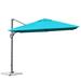 Costway 10 x 10 Feet Patio Offset Cantilever Umbrella with Aluminum 360-degree Rotation Tilt-Turquoise