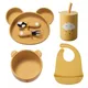 Assiettes et Cuillères en Silicone pour Bébé Bols Assiettes Alimentation par Aspiration