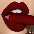 QIBEST-Rouge à lèvres liquide waterproof velours nude pour femme brillant à lèvres longue durée