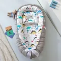 Lit de voyage portable en coton pour nouveau-né accent de bébé lit en acajou couffin de salon