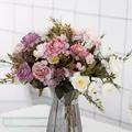 Bouquet de petites pivoines artificielles 5 fourcommuniste 8 têtes plantes décoratives de