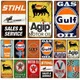 Agip Gulf Retro Metal Sign Plate Retro Decorative House Posters on the Wall Vintage Poster Art