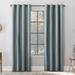 Archaeo Textured Linen Blend Total Blackout Grommet Top Curtain, Single Panel