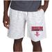 Men's Concepts Sport White/Charcoal Houston Rockets Alley Fleece Shorts