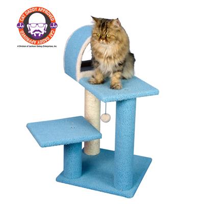 Real Wood 29" Cat Tree With Scratcher And Tunnel by Armarkat in Sky