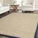 White 36 x 0.38 in Area Rug - Andover Mills™ Jeremy Bamboo Slat/Seagrass Natural/Blue Area Rug Bamboo Slat & Seagrass | 36 W x 0.38 D in | Wayfair