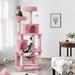 Tucker Murphy Pet™ 62.2" Siegfried Cat Tree Manufactured Wood in Pink/Gray | 62.2 H x 24 W x 19.5 D in | Wayfair 216AA2C4AC9E4AA1B98794055C38A25C