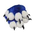 Furryvalley Fursuit Paws Furry Partial Cosplay Fluffy Claw Gloves Costume Lion Bear Props for Kids Adults (Royal Blue)