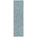 Blue/Gray 27 x 0.25 in Area Rug - Bungalow Rose Amedee Floral Light Grey/Blue Indoor/Outdoor Area Rug | 27 W x 0.25 D in | Wayfair