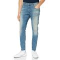 G-STAR RAW Men's Revend Skinny Jeans, Blue (Antic Faded Monaco Blue Destroyed 8968-C470), 34W / 30L