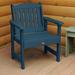 Birch Lane™ Ryder Patio Chair Plastic in Gray/Blue | 34.7 H x 27.2 W x 24.2 D in | Wayfair 4B6F600F355A40509EC429DAB43E75CD