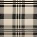 Black 48 x 0.25 in Area Rug - Gracie Oaks Lakeeva Plaid Beige Area Rug | 48 W x 0.25 D in | Wayfair F842B5820608448690D1D0EB4BF96A8B