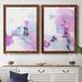 Orren Ellis Fluid Magenta III - 2 Piece Picture Frame Painting Set Canvas/Plastic in Blue/Pink | 20 H x 34 W in | Wayfair