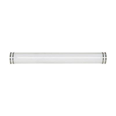 Satco 62164 - 2 Light CCT Selectable Brushed Nickel White Plastic Shade Vanity Light Fixture (LED GLAMOUR 49