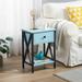 VECELO Modern Nightstand 1-Drawer with Storage Shelf, End Table/Side Table