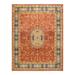 Overton Hand Knotted Wool Vintage Inspired Traditional Mogul Orange Area Rug - 8' 0" x 10' 6"