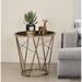 Faux Black Marble End Table, Side Table