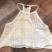 American Eagle Outfitters Tops | Ae American Eagle Womens Dressy Tank Sz S | Color: Cream | Size: S
