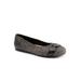 Women's Savannah Flat by SoftWalk in Black White Pony (Size 6 1/2 M)