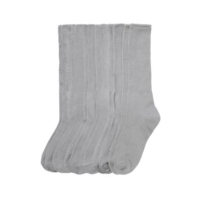 Plus Size Women's 6-Pack Rib Knit Socks by Comfort Choice in Grey Pack (Size 1X) Tights