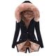 Shoplifemore Winter Jacket Women New Plus Size Hooded Slim Long Cotton Padded Overcoat Casual Black Coat Female Plush Overcoat (Pink,XXL,XXL)