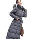 Shoplifemore Winter Jacket Women Long Coat Female Parka Large Fur Collar Korean Down Cotton Parkas (Gray,M)