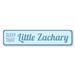 Lizton Sign Shop, Inc Sleep Tight Little Baby Custom Aluminum Sign Metal in Blue/Gray | 6 H x 24 W x 0.063 D in | Wayfair 2160-A624