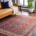 Bademli 6'7" x 9' Traditional Washable Updated Traditional Burnt Orange/Dark Blue/Brown/Light Beige/Mustard/Navy/Dark Red/Peach Washable Area Rug - Hauteloom