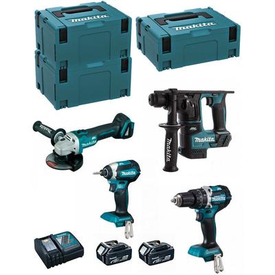 MAKITA Kit MK405RTJ (DHR171 + DHP484 + DTD153 + DGA504 + 2 x 5,0 Ah + DC18RC + MAKPAC 2 + 2 x Image