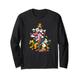 Disney Mickey Minnie Goofy Pluto Chip Dale Christmas Tree Langarmshirt